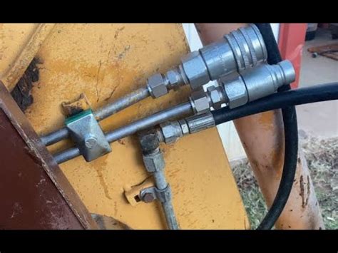 how to attach new hydraulic lines on skid steer|4 in 1 hydraulic line fitting.